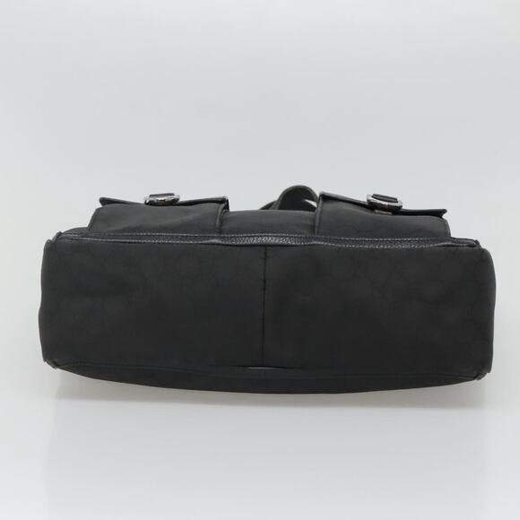 GUCCI GG Canvas Tote Bag Nylon Outlet Black Silver - Picture 9 of 16